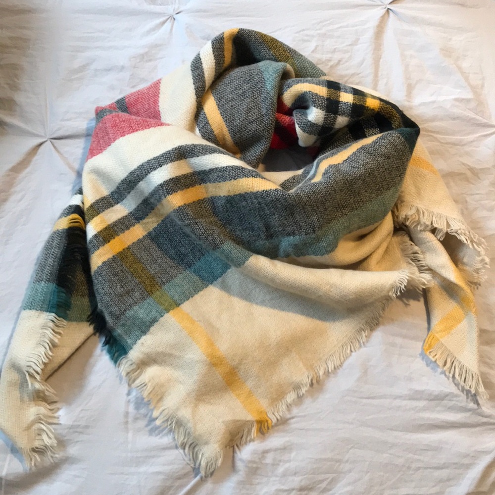 Plaid Blanket Scarf